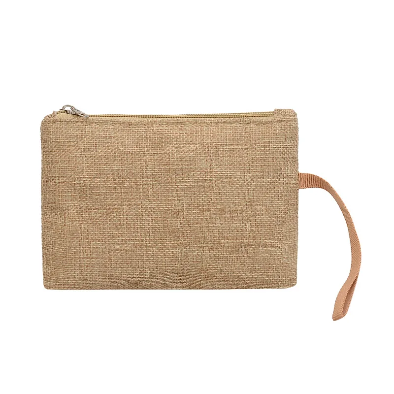 10pcs Wallets Women Linen Khaki Phone Long Coin Purses