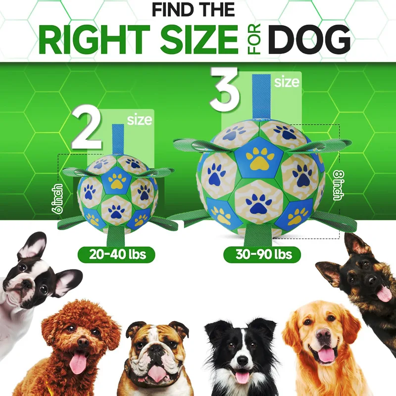 Dog Training Bite-Resistant Soccer Toy Ball Tug of War Interactive Ball Outdoor Medium and Small Dog Pet Supplies view 2
