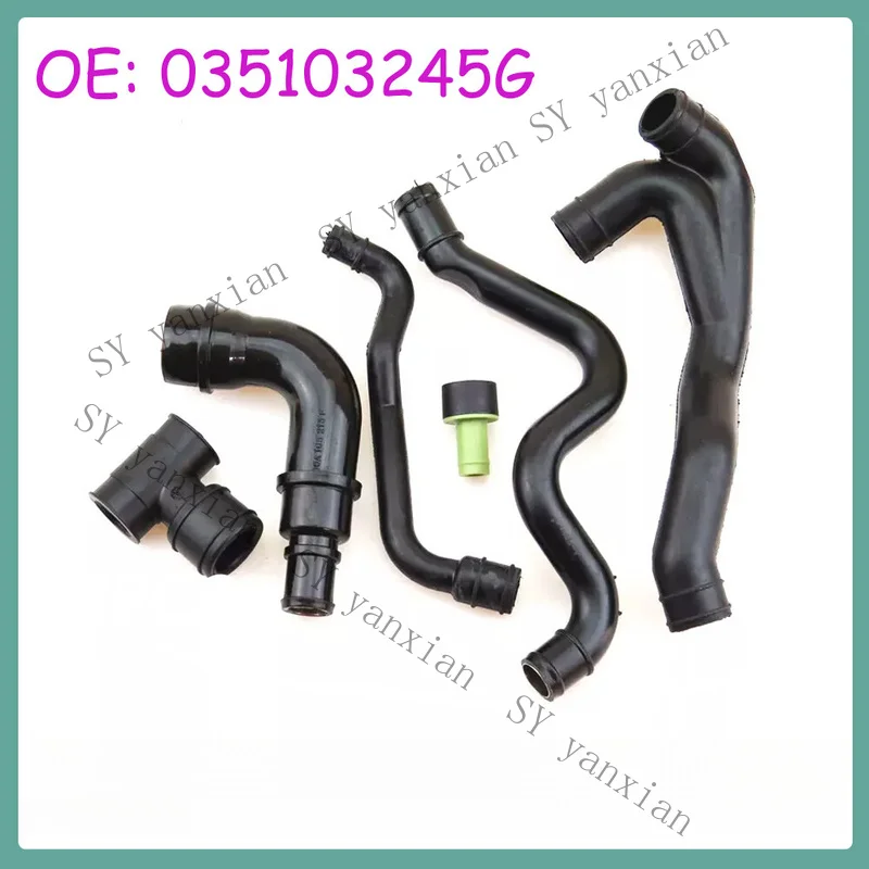SY+ Set 6 PCV Crankcase Exhaust Breather Hose For VW Jetta Golf MK4 Bora 035103245G