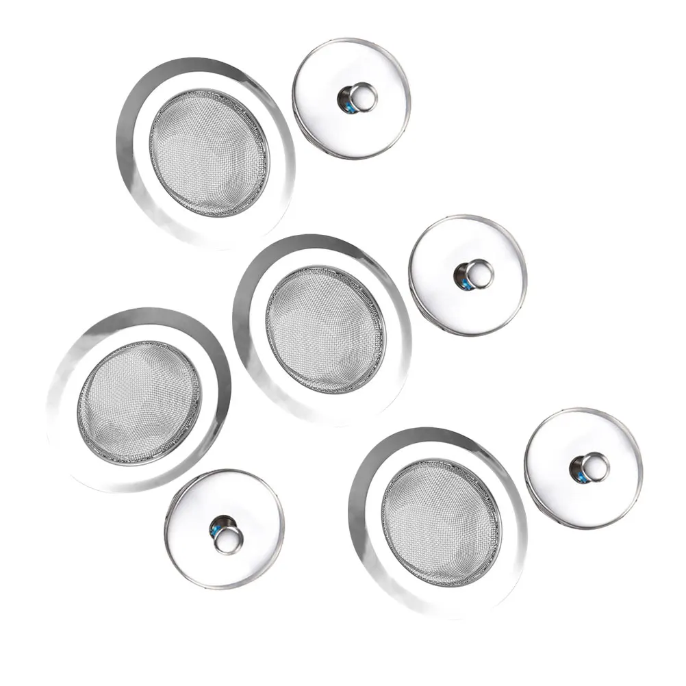 

4pcs Stainless Steel Sink Strainer Mesh Fine Filter For Kitchen Bathroom Drainage Anti-Clogging Strainers Sink Stopper