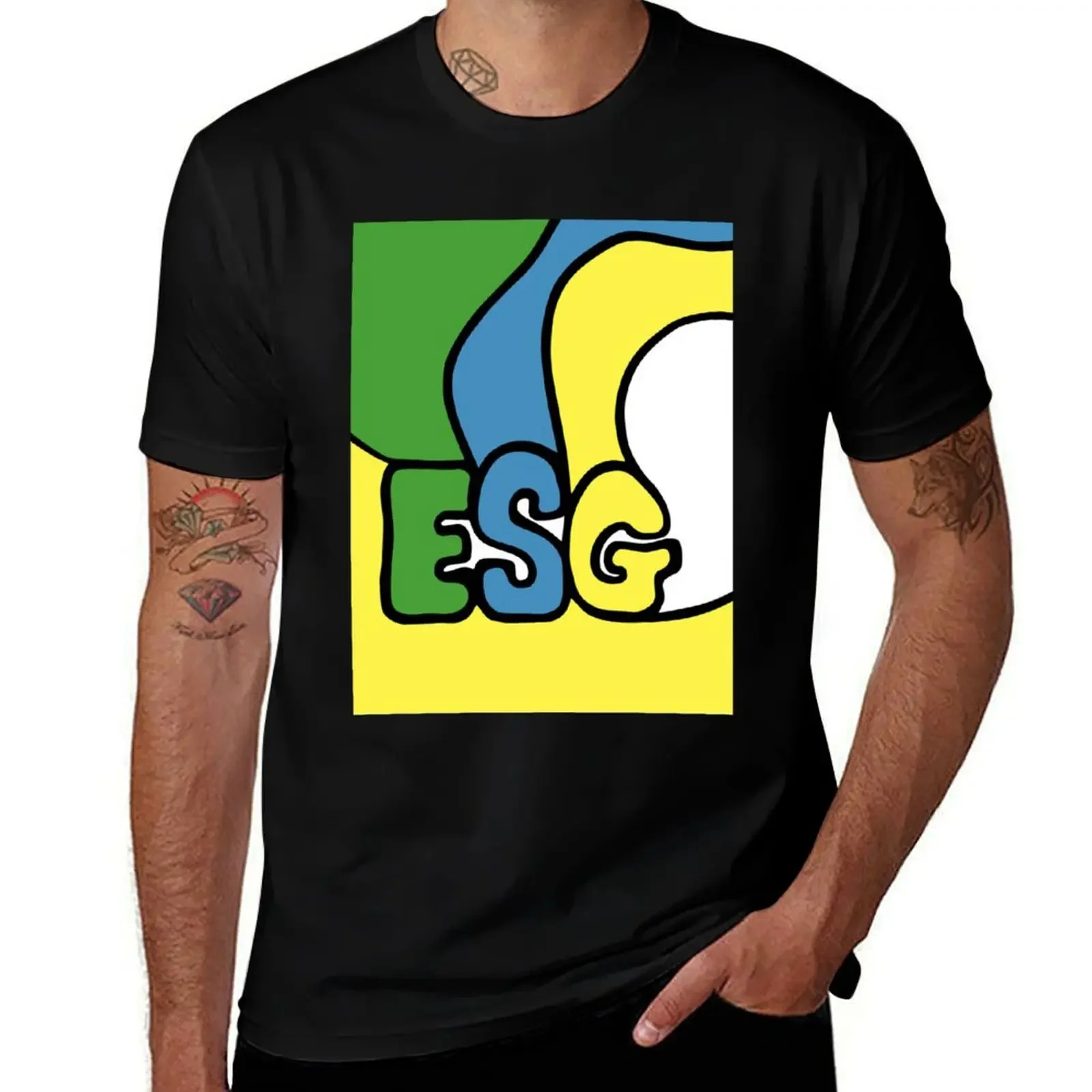 ESG Post Punk T-Shirt T-shirts oversize customs design your own tops T-shirt men