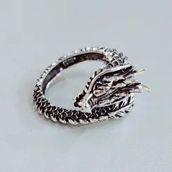 925 Sterling Silver Colour Dragon ​Adjustable Rings For Women Engagement Luxury Jewelry Accessories