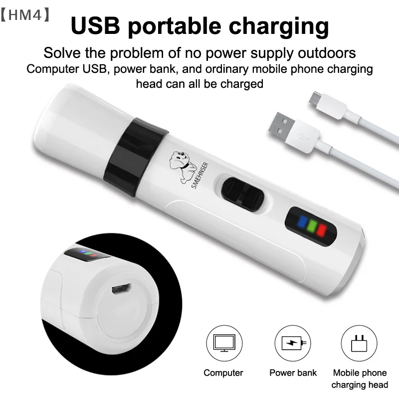 〔HM4〕Silent Groom Pro Nail Grinder, 2025 Upgraded Silent Groomer Pro Nail For Dogs, Rechargeable USB Charging Pet Nail Grinder