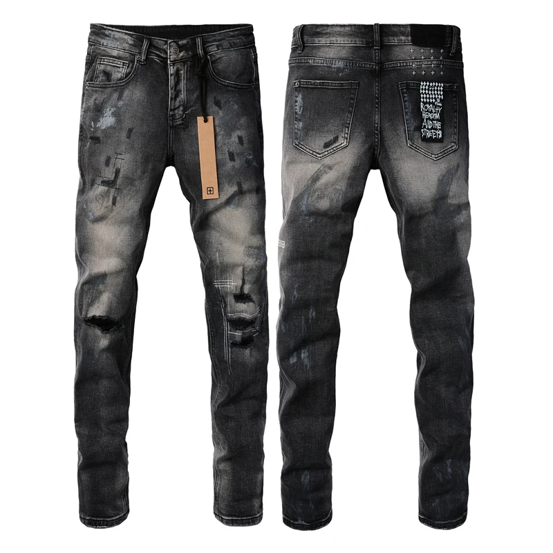 New Brand Fallow KSUBI Hole Thin Pants High Quality Men's All-season High-waisted Splash-ink Dyeing Pencil Pants