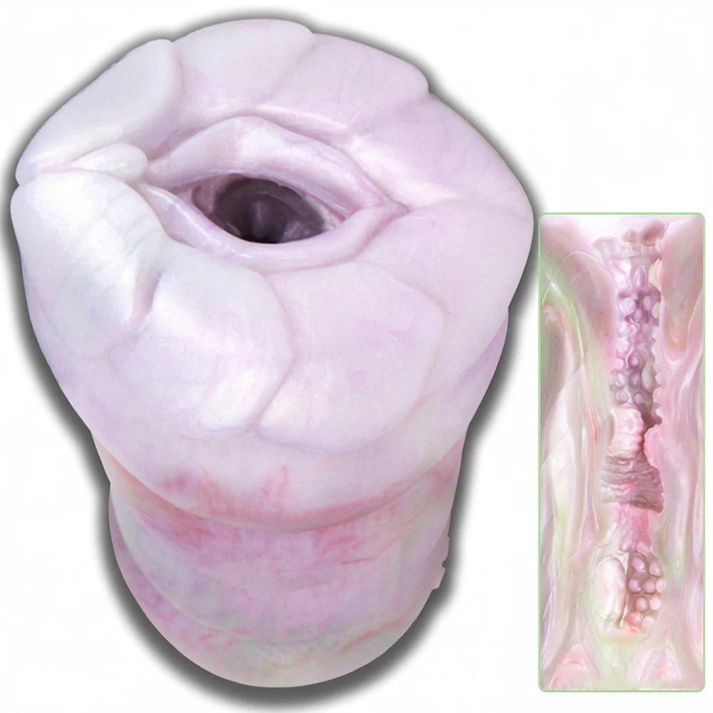 GEEBA Body-Safe Fantasy Animal Dragon Design Male Masturbator Ultra-Soft Silicone Realistic Texture Pocket Pussy Men's Stroker