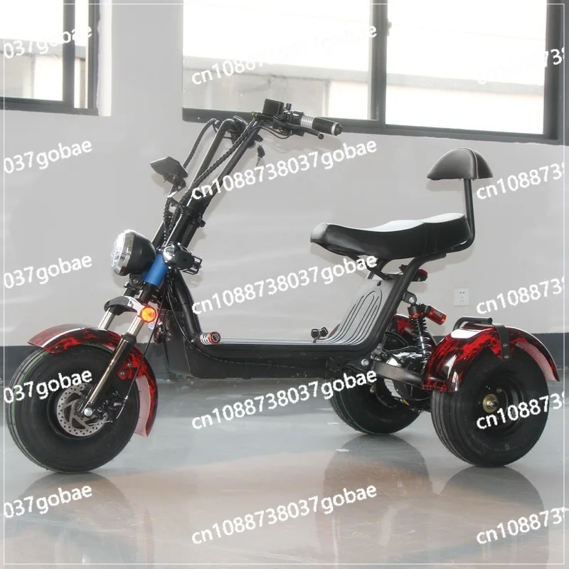 Axis driven three wheeled electric vehicle, lithium battery 1000W scooter, city small Harley