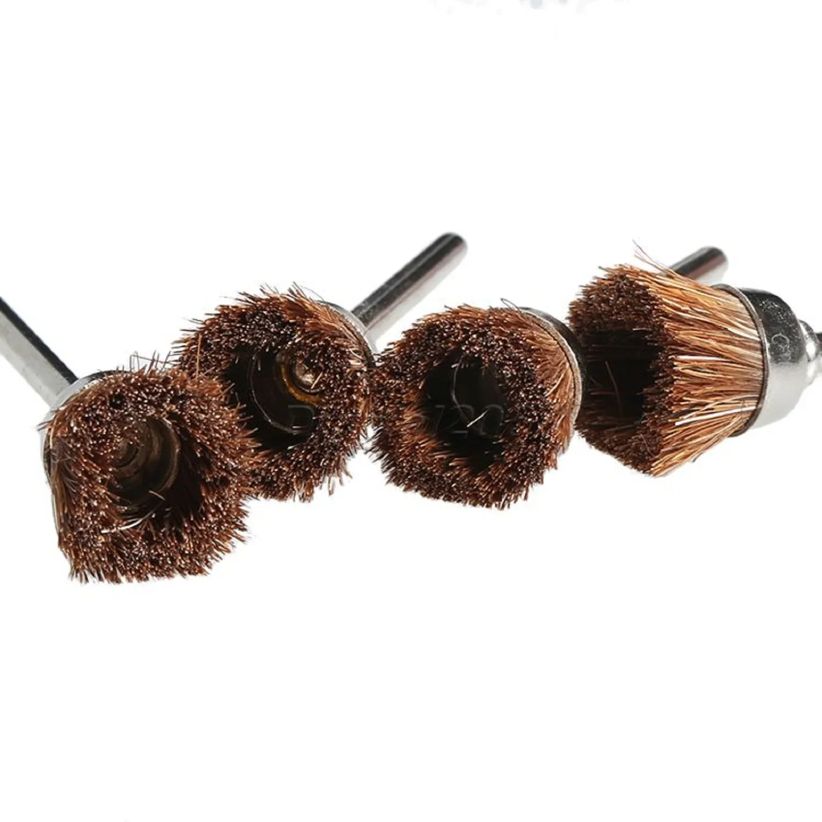 5Pcs 3mm Brown Soft Nylon Polishing Cup Brush Wheels Buffing Polisher for Dremel Rotary Tool Accessories