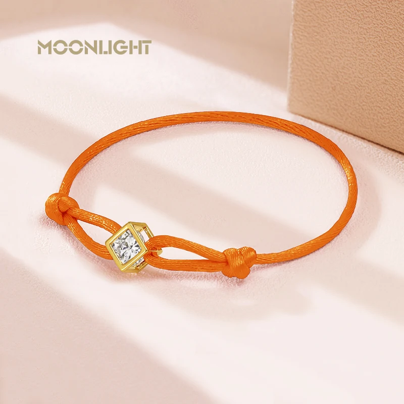 MOONLIGHTClassic Design Cube Zircon Adjustable Bracelet for Women Trendy Bangle Female Jewelry Gift Couple Accessories Wholesale