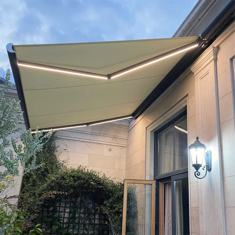 

Household Retractable Balcony Awning Windproof and Rainproof Corrosion Resistant Acrylic Fabric Canopy Leisure Durable Sunshade