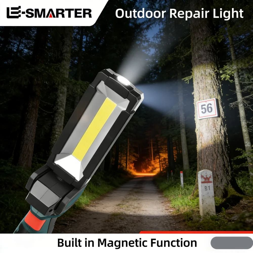 

Портативный светодиодный фонарь COB для автомеханика, USB-перезаряжаемый, для осмотра, аварийный проблесковый маячок для автомобиля