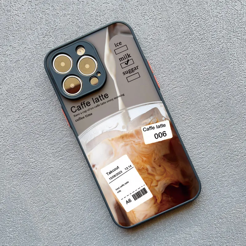 Eiskaffee Handyhülle für iPhone 17 15 Pro Max Hüllen iPhone 16 11 12 13 Pro Max Mini X XR XS 15 14 Plus Stoßfeste Schwarze Schutzhüllen – Detail 7