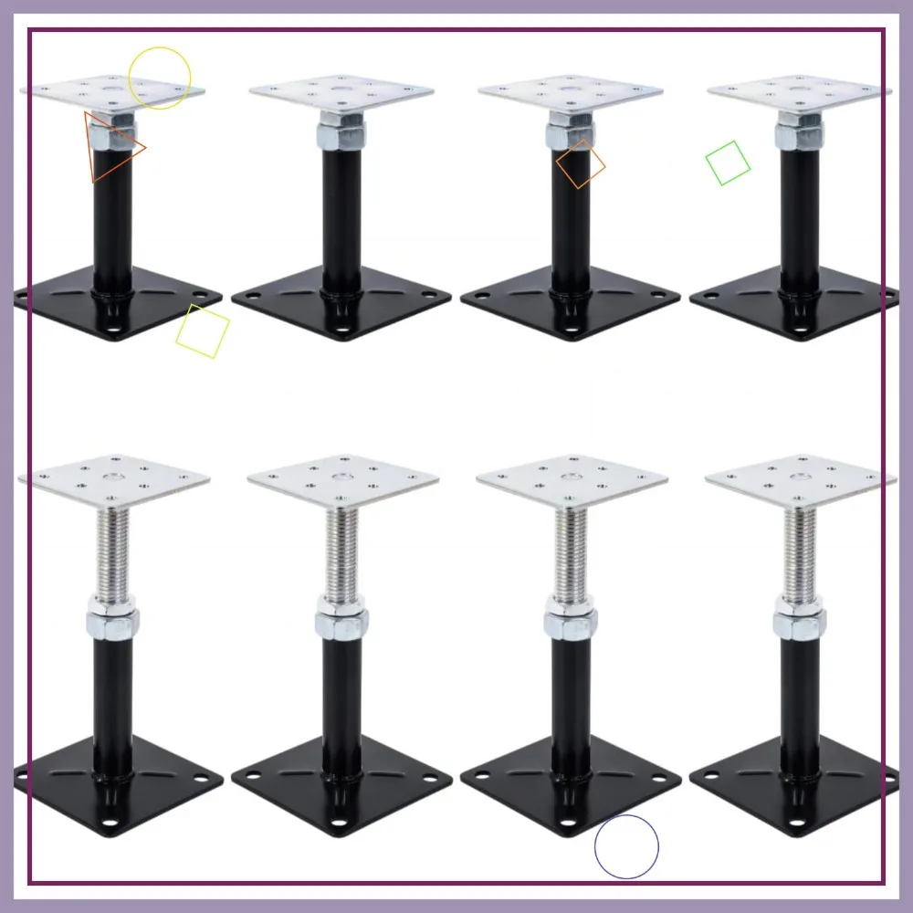 

8-Pack Lift Supports, Adjustable House Jack for Floor, Mini Screw Jack 5" to 8"