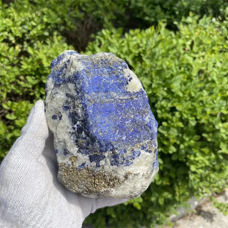 

1910g Rare Natural Raw Lapis Lazuli With Calcite Gemstone Mineral Rough