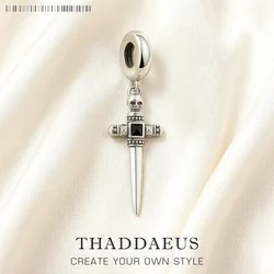 Sword Charms Pendant Europe Accessories 925 Sterling Silver Fashion Jewelry Brave Rebels Gift For Women Men