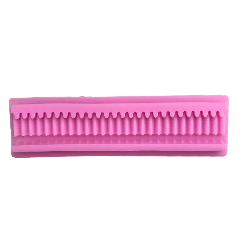 Cake Border Fondant Mold Pleated Lace Waves Mould Skirt Ruffle Scrunch Sugarcraft  Baby Shower Kitchen Accessories Pastry Tools