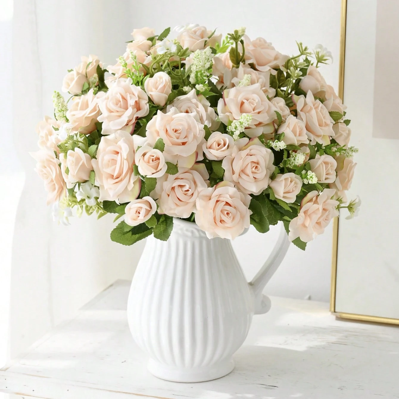 Künstliche Blume Seidenrose Heim Büro Party Vasendekoration Garten im Freien Valentinstag Braut Hochzeitsstrauß DIY Geschenk Requisite – Detail 1