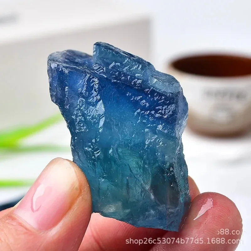 Espécimen Mineral de piedra de cristal de fluorita azul de alta calidad de 3-5cm para colección de decoración del hogar en AliExpress