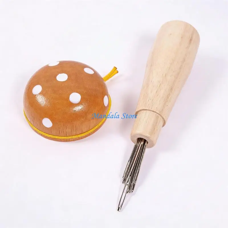 

U2JC Sturdy Mushroom Darning Set Providing Secure Support for Fabric Repair Sewing and Crafting Activity for Home Use