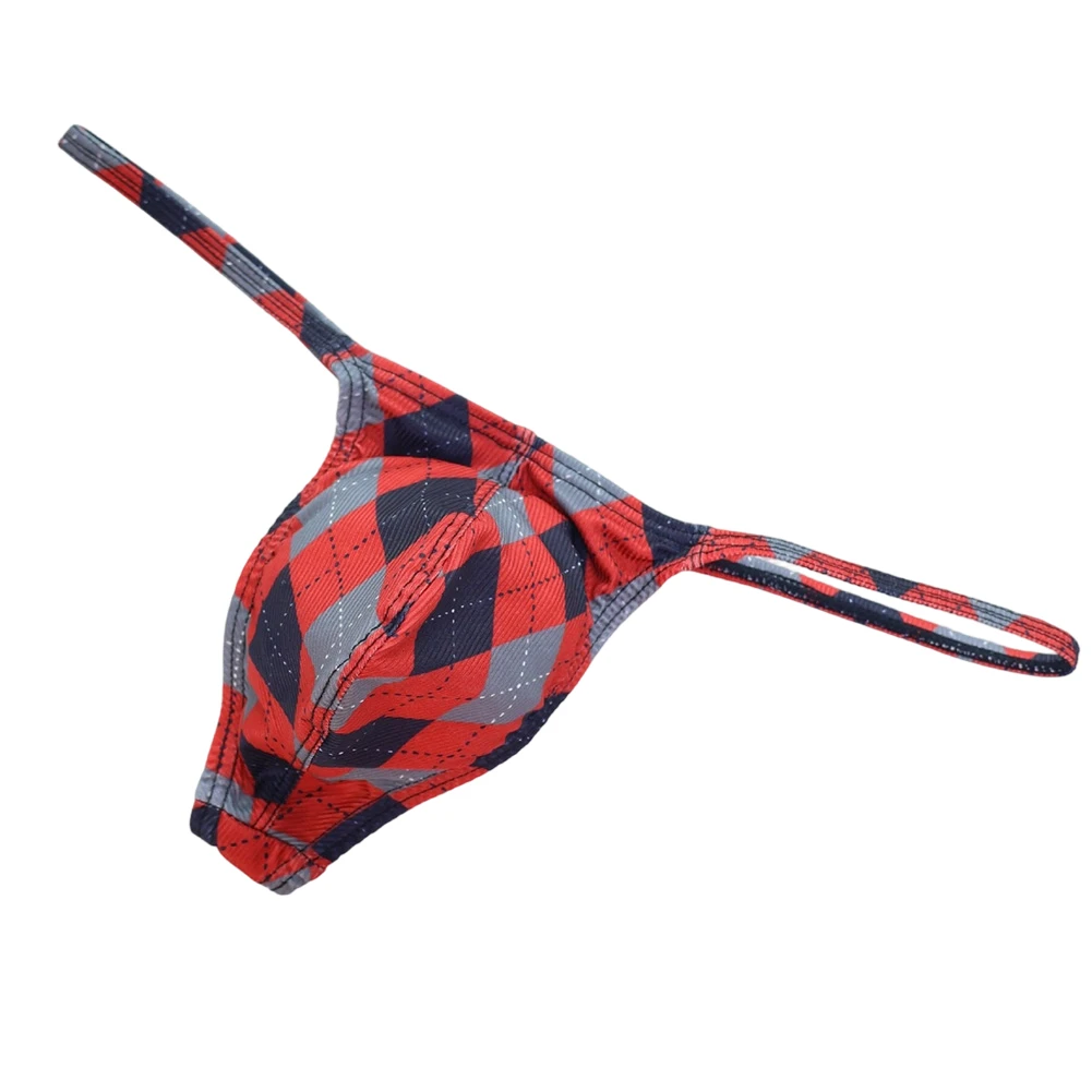 

Men Sexy Plaid Underwear G-strings G-String Underwear S Men Underwear Fashionable Lingerie Nylon Spandex Blend