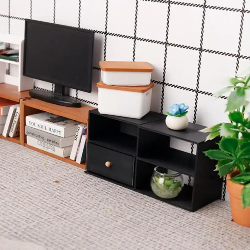 

1 шт. 1/12 Комбинированный шкаф-тумба для кукольного домика, для декора микроландшафта, миниатюрная модель еды, игрушка, аксессуар для DIY