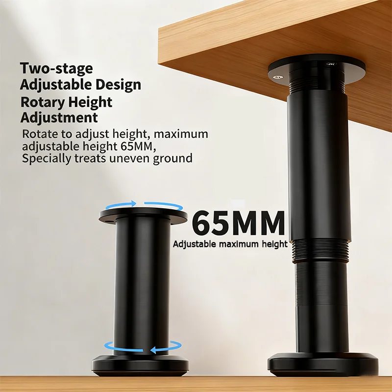2PCS Thickened aluminum alloy table legs Scalable replacement support Furniture leg hardware accessories for wardrobes cabinets - Detail 1