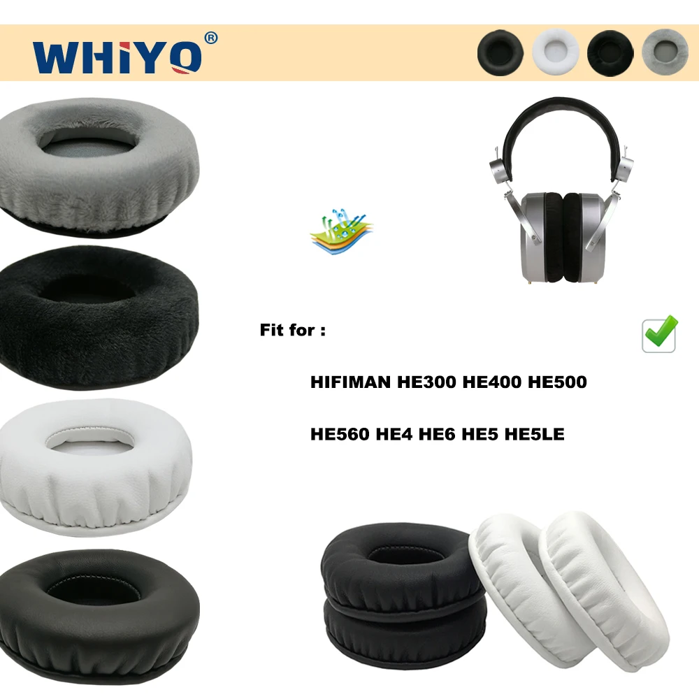 

Whiyo New Upgrade Replacement Ear Pads for HIFIMAN HE300 HE400 HE500 HE560 HE4 HE6 HE5 HE5LE Headset Parts Leather Cushion