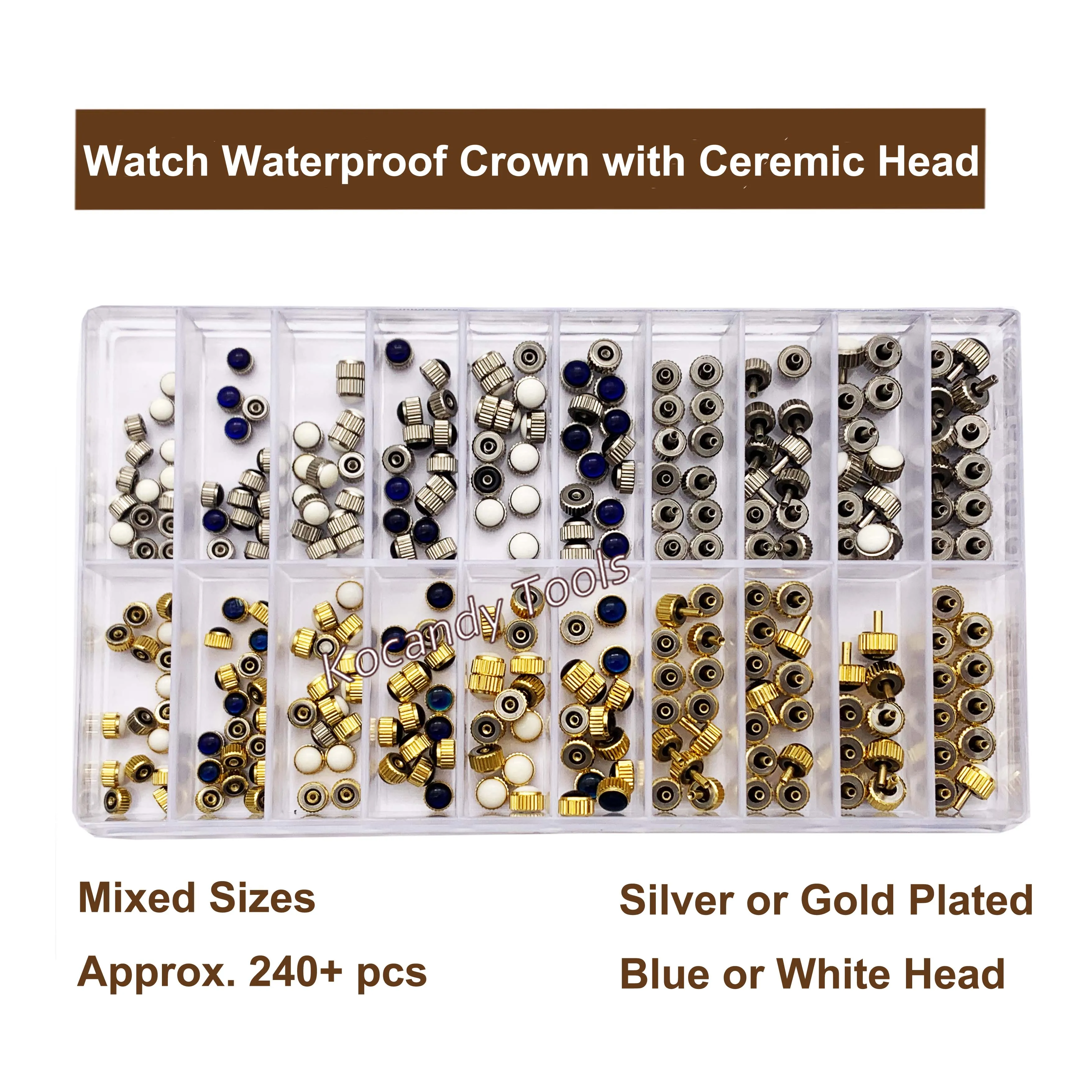 

Watch Repair Parts Watch Crown with Ceramic head for Replacement Watchmaker Tools