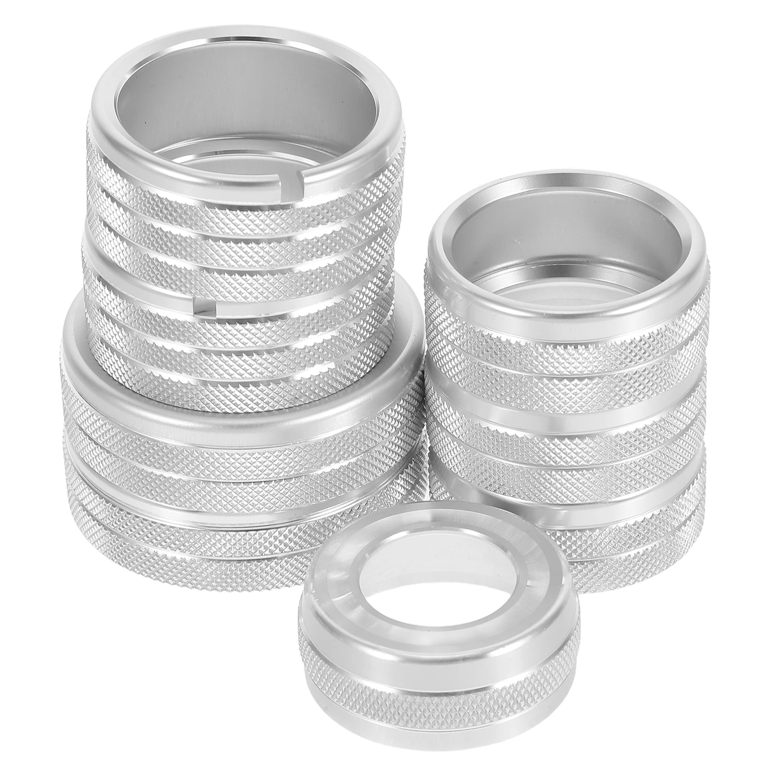 

8pcs Aluminum Alloy Car Interior Knob Covers Scratch Resistant Ac Volume Shift Console Trim Compatible With Chevrolet,