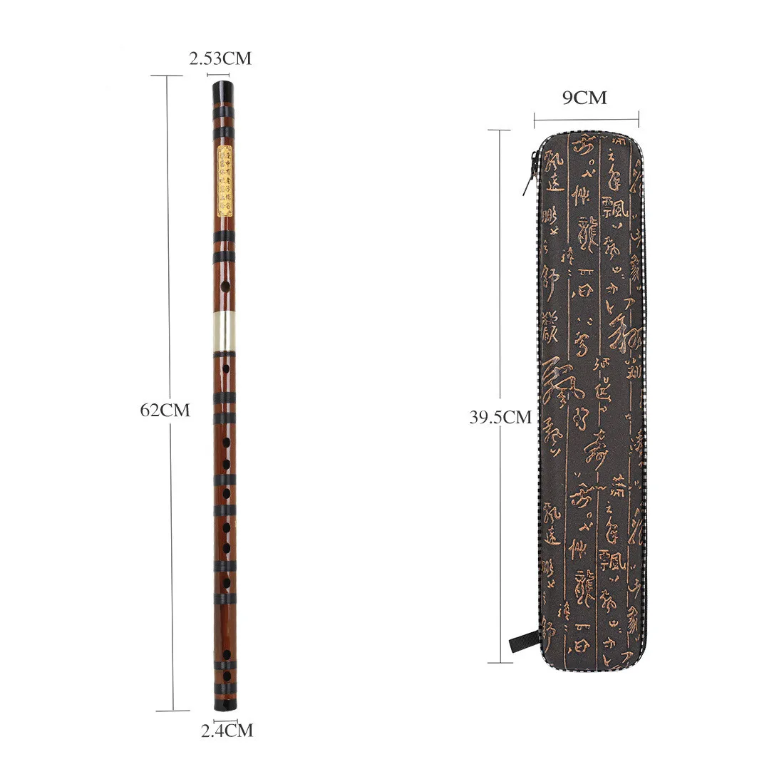 

Hooqu Refined Bamboo Flute Cloth Box C/D/E/F/G Tune Musical Instruments Wholesale Bamboo Flute For Beginners