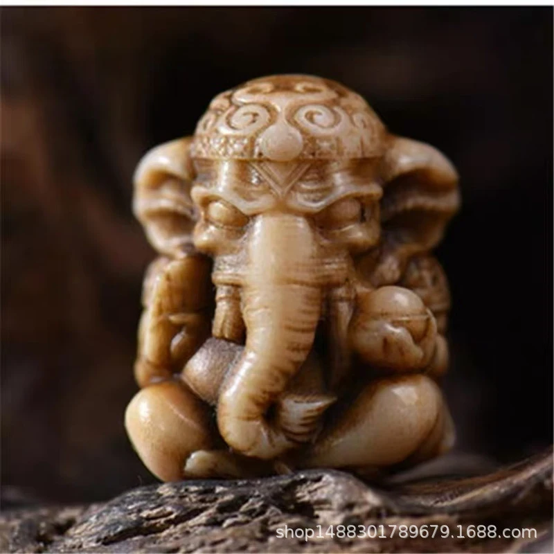 Antler-shaped Ganesha Pixiu , necklace pendant, Buddhist bead bracelet accessories, three-way connector accessory