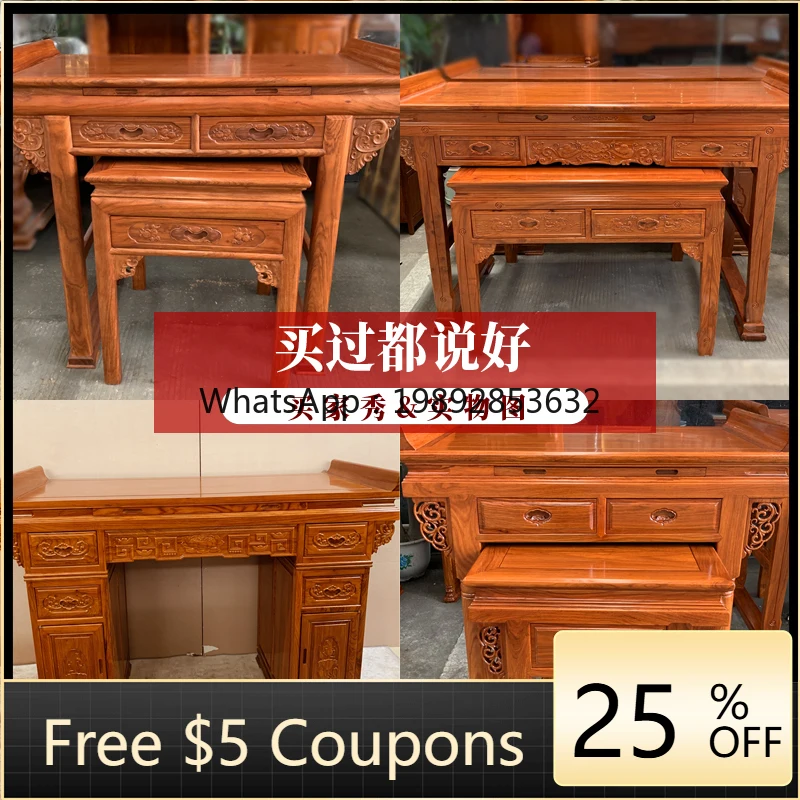 

XL Solid Wood Altar Table Incense Case Home Buddha Altar Cabinet Offering Table Chinese Style Hall Buddha Altar
