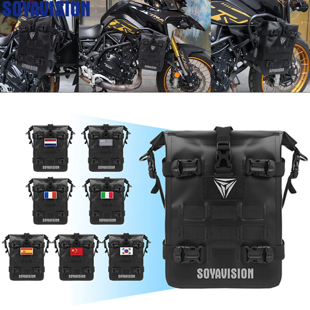 

1/2 шт. мотоциклетная сумка-бампер для BMW R1200GS R1250GS ADV HONDA Suzuki, рама для мотокросса, аварийные дуги, инструмент для ремонта, размещение боковых сумок