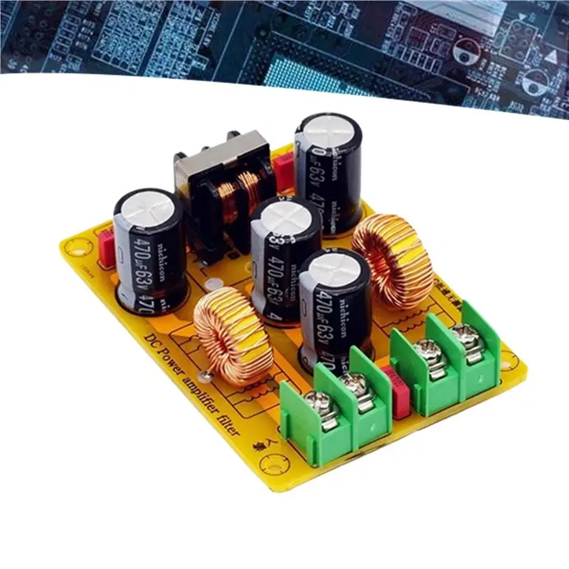2X DC LC EMI Filter Board Low Pass EMC Hifi High Frequency Filter Switching Power Supply Ripple Filtering For Amp 2A