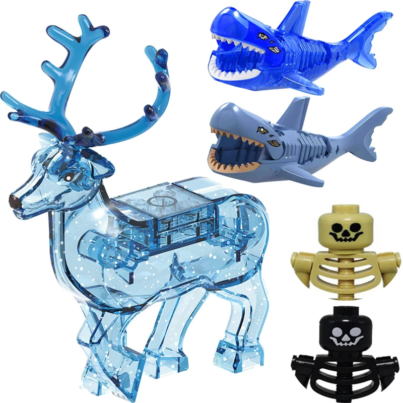 Special Offer!!! Caribbean Shark Ghost Animals Fantastic School Beasts Expecto Patronum Stag Building Block Toys Gift Figures