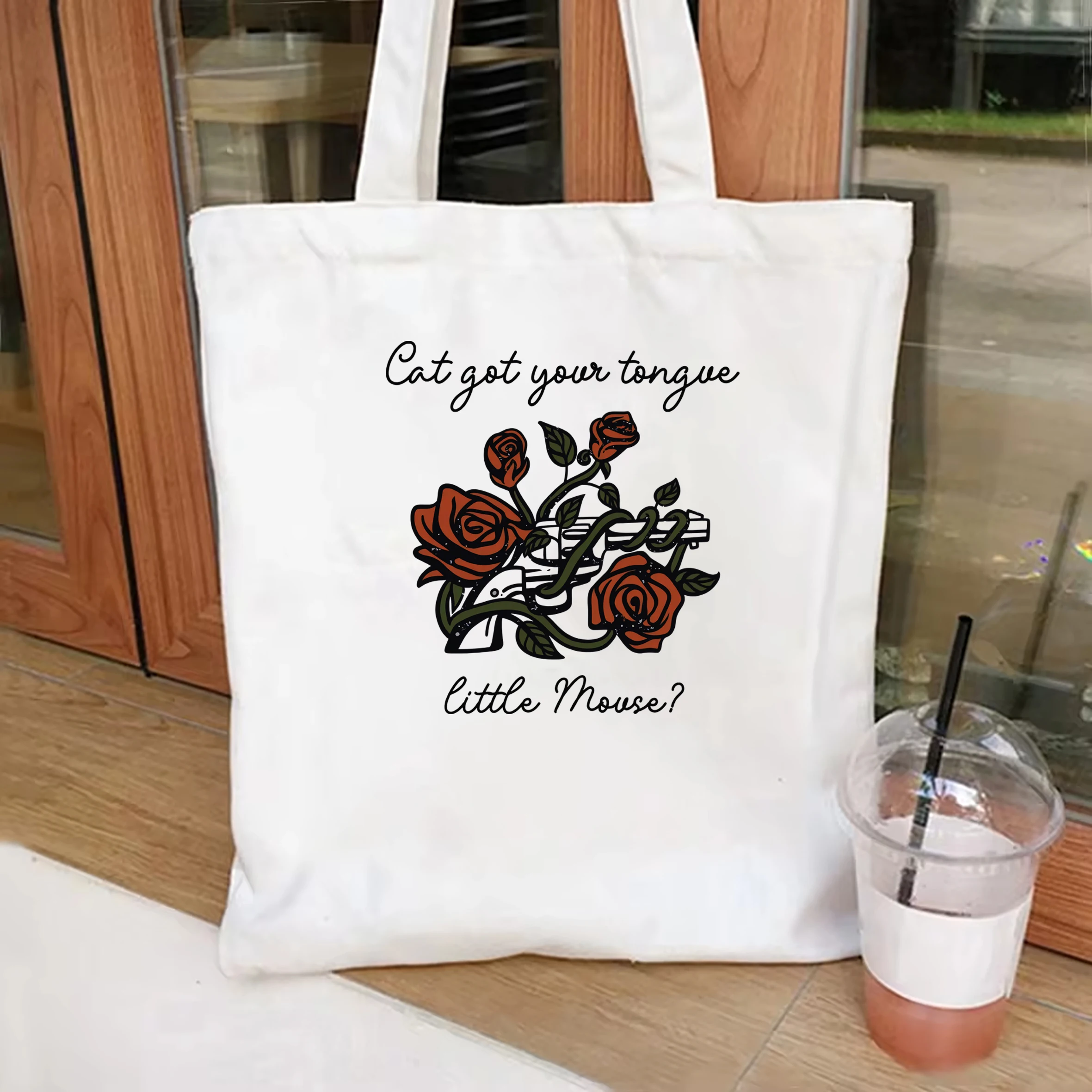 Haunting Adeline Canvas Tote Zade and Adeline Little Mouse Dark Romance Merch HD Carlton Smut Reader Bookstagram Cat and Mouse