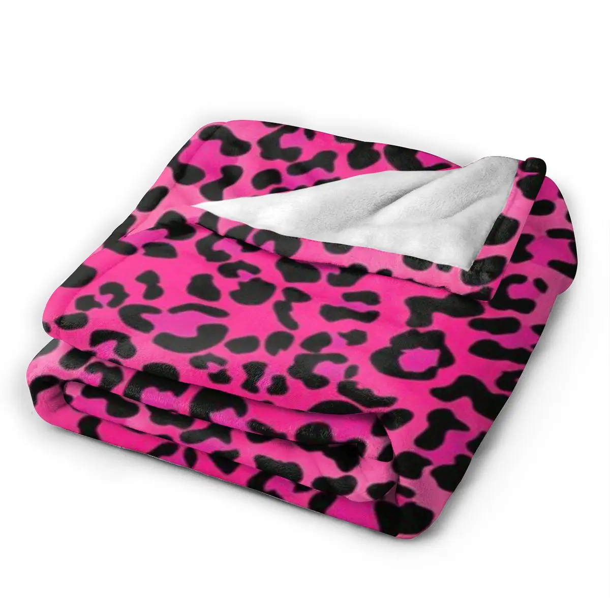 Hot Pink Leopard Animal Print An Ultra-Soft Micro Fleece Blanket