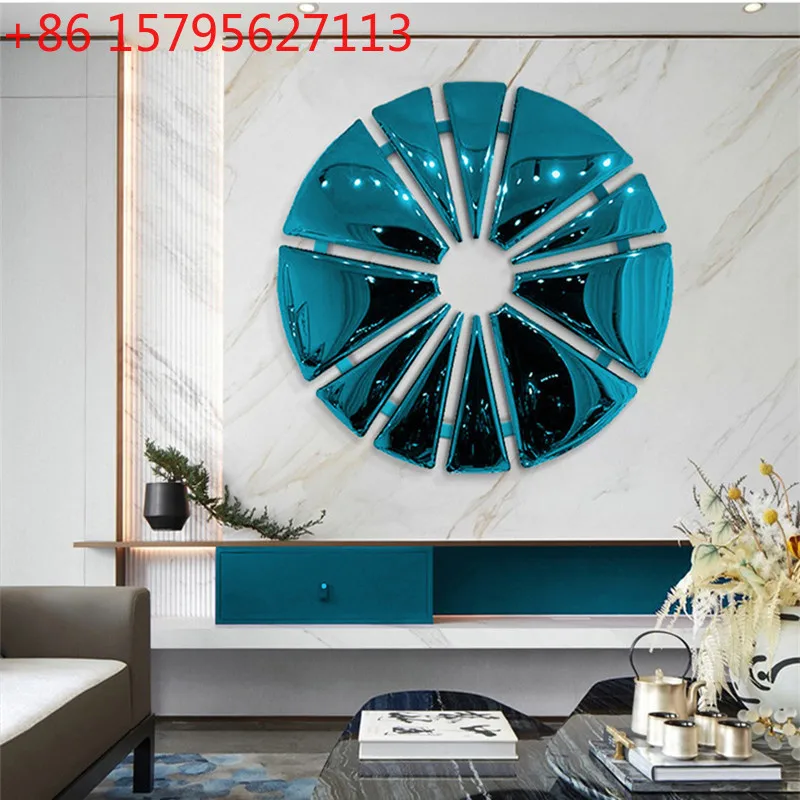 

Stainless Steel Mirror Creative Wall Hanging Decorations, Hotel Model Room, Restaurant, TV Background, Sales Office Corridor