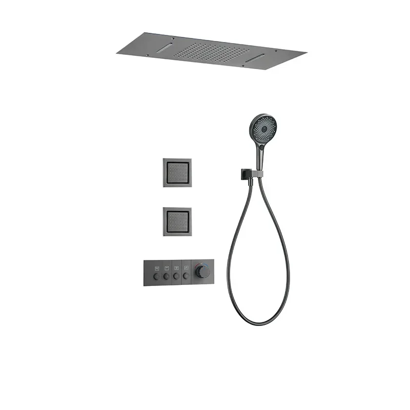 

Embedded, shower, gun ash concealed, constant temperature, embedded wall type, canopy rain waterfall, ceiling