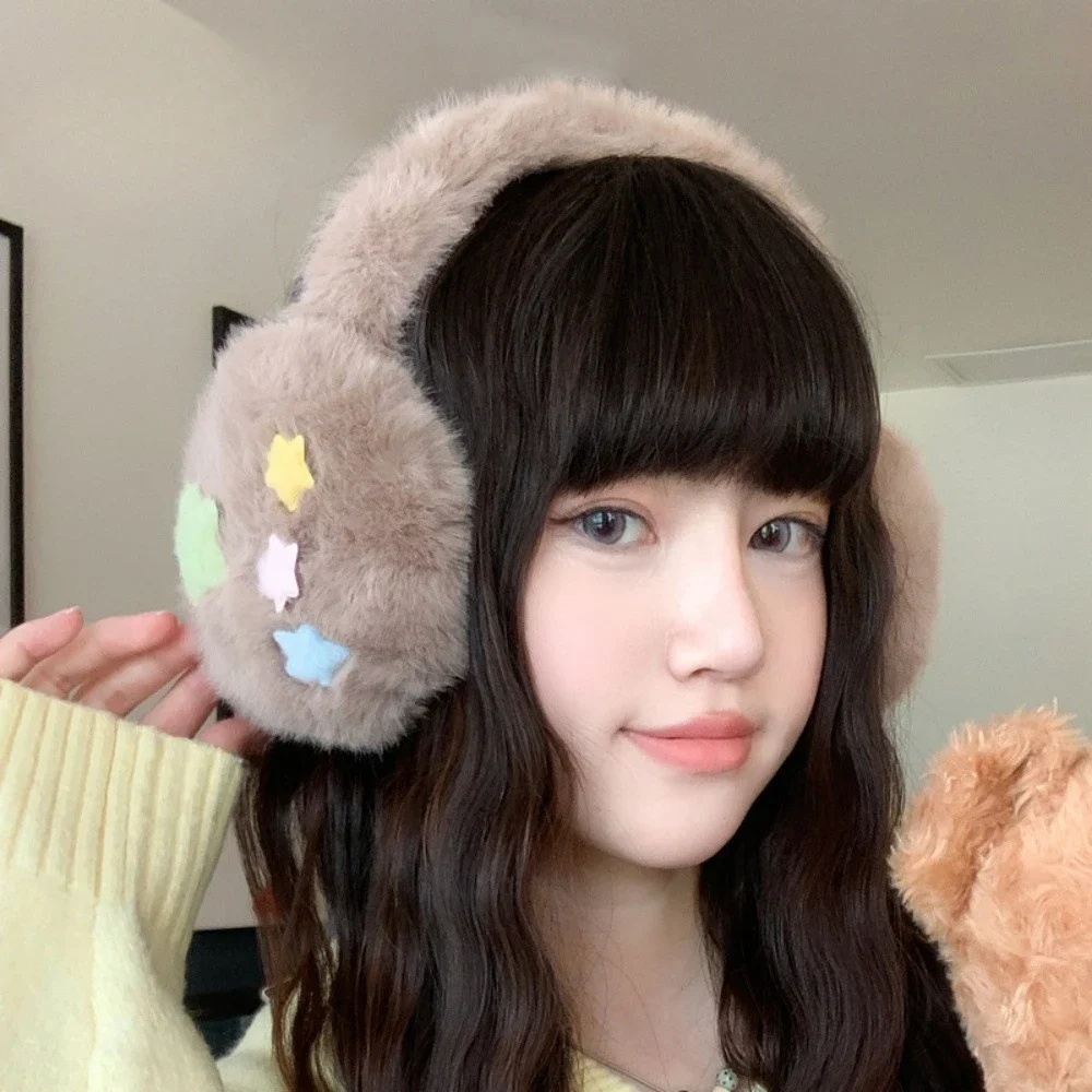 韓国スターイヤーマフ厚みのある原宿保温防風サイクリングやスキー女の子ヘッドフォン冬装飾アクセサリーギフト