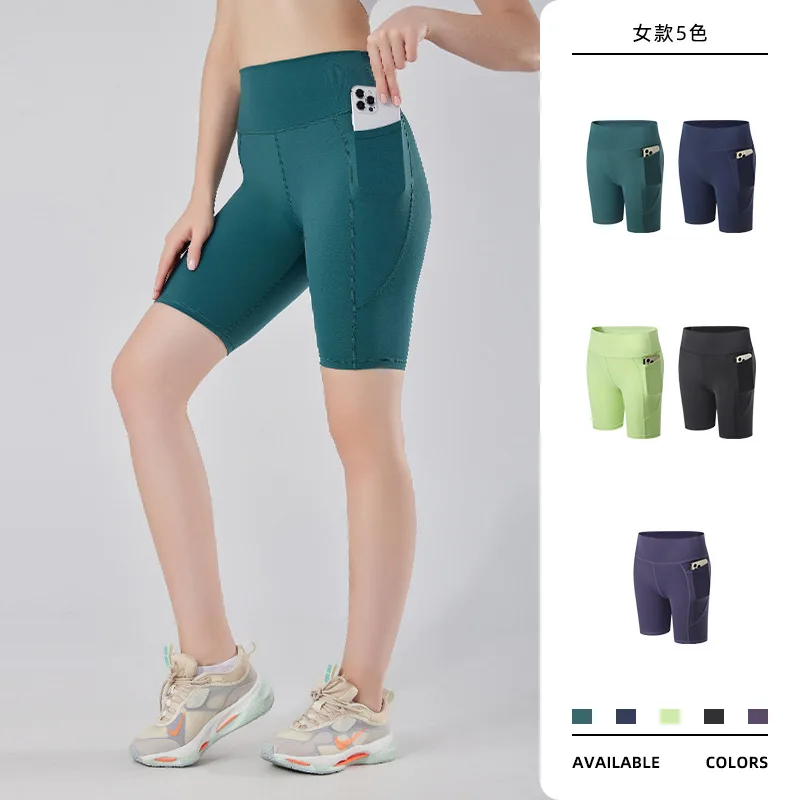 Women Shorts Riding Push Up Three-Point Short Pants Tight Casual Pockets High Waist Thin Sports 2024 New Female Shorts