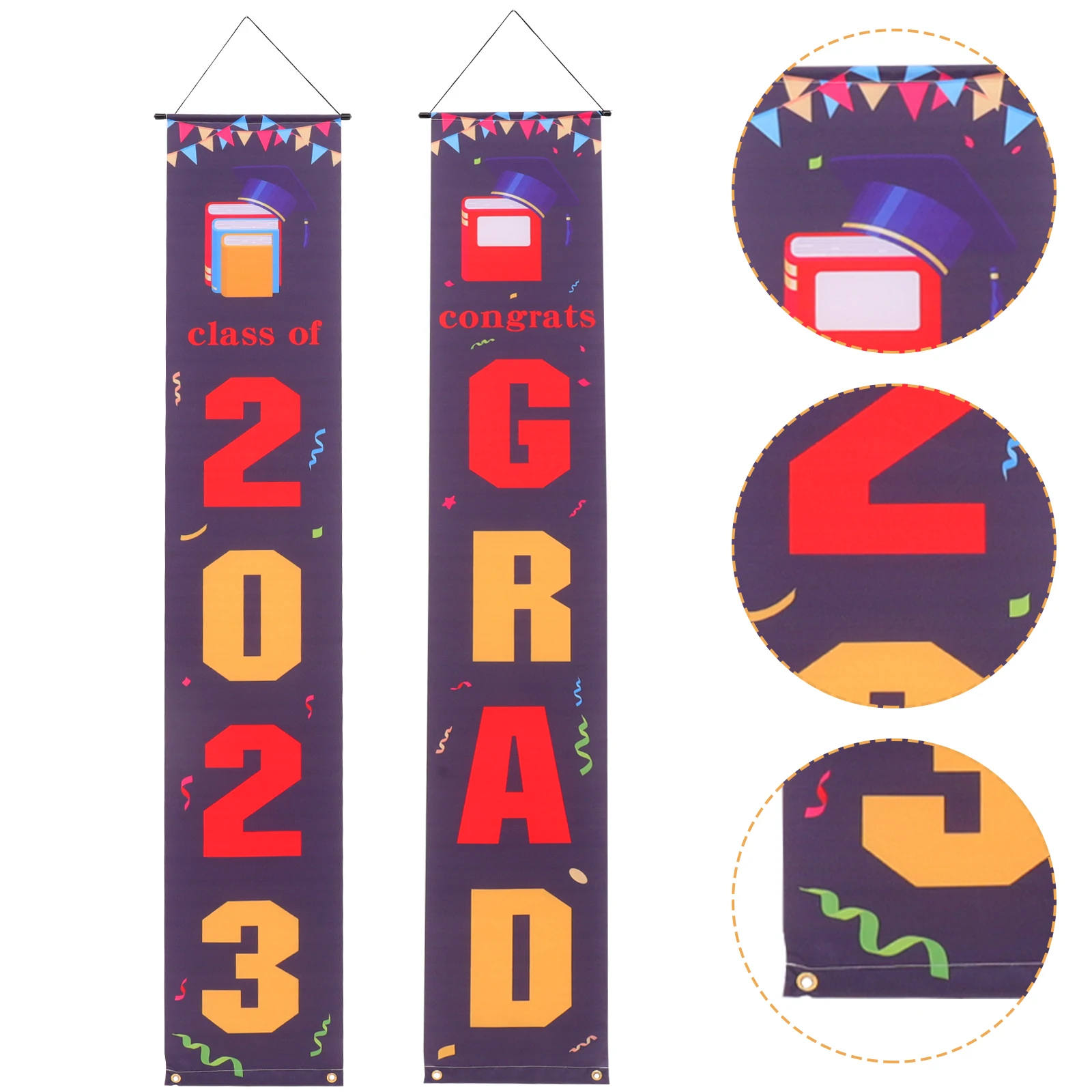 

Graduation Party 2023 Decorations Door Couplets Porch Signs Hanging Wall Indoor 2023 Grad Couplets Outdoor Theme Couplet