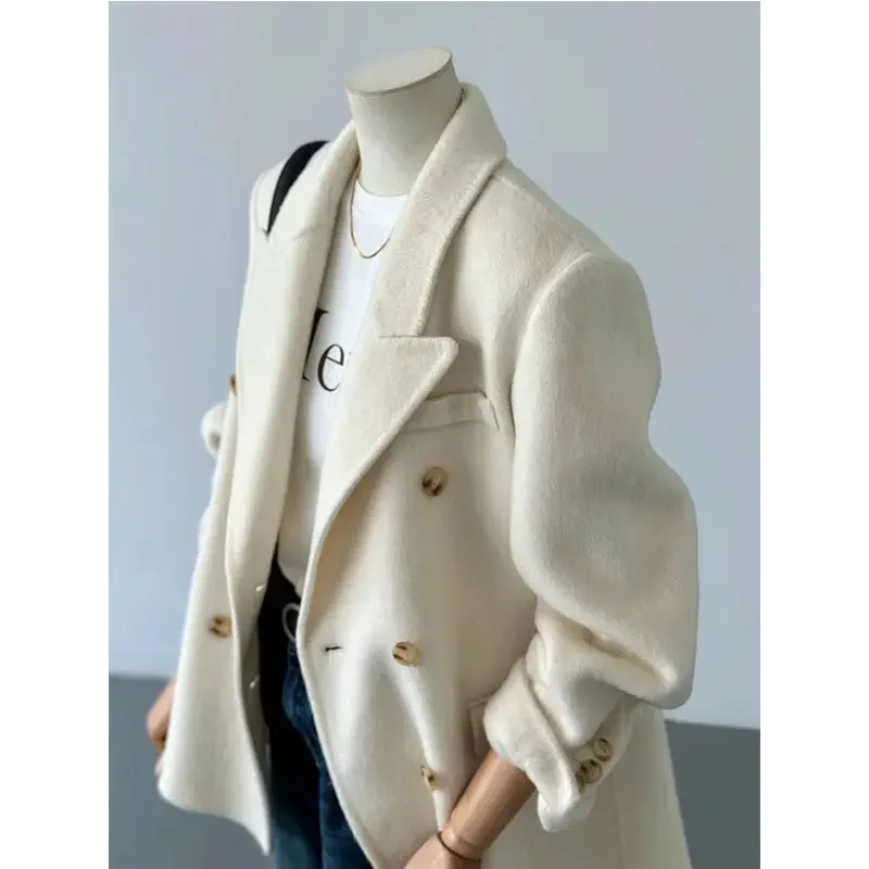 UNXX cappotto corto di lana bianco per donna Petite-2023 autunno inverno nuovi arrivi popolare bella capispalla giacca di fascia alta Top