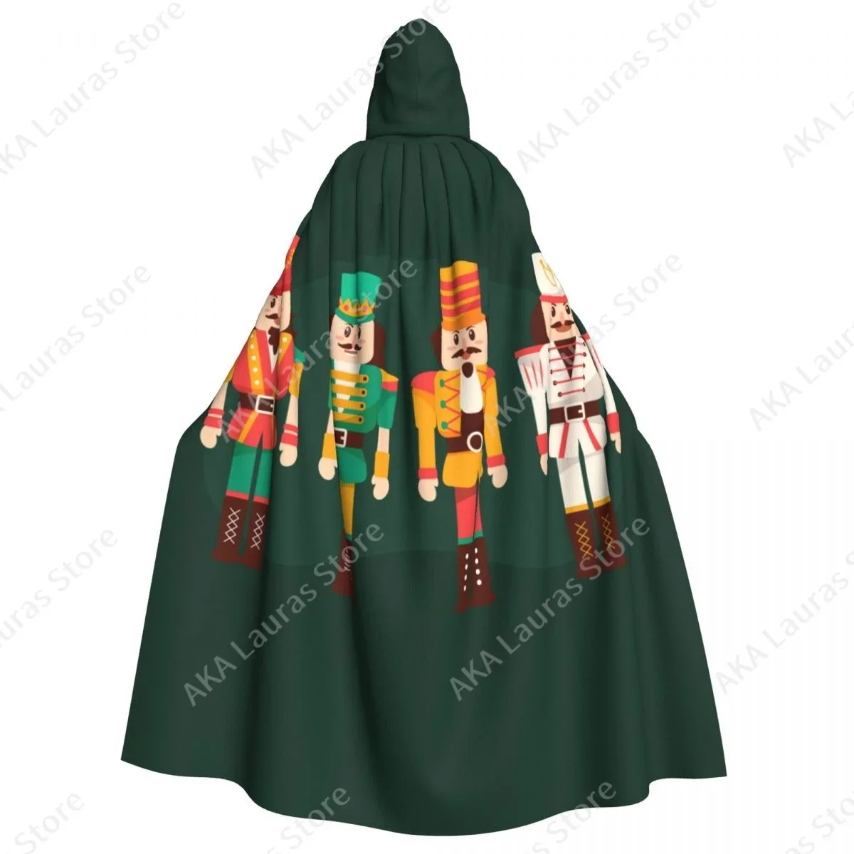 Christmas Nutcrackers Unisex Witch Party Reversible Hooded Adult Vampires Cape