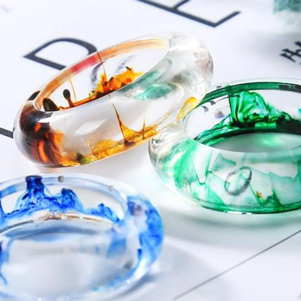 Flexible Transparent Epoxy Round Shape Assorted Silicone Ring Mold DIY Jewelry Making for Resin Craft