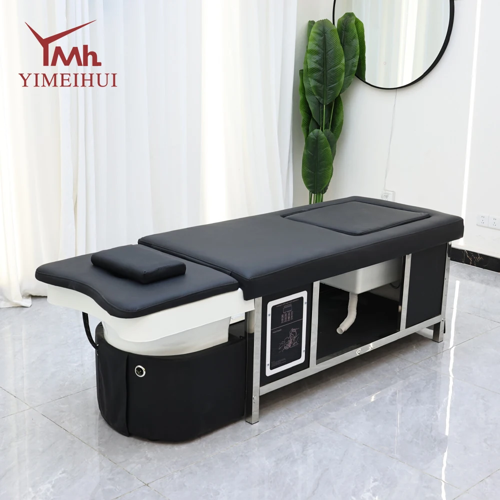 

Multi-Function Salon Head Therapy Massage Bed Thai Shampoo Bed Heater Constant Temp Water Cycle Steam