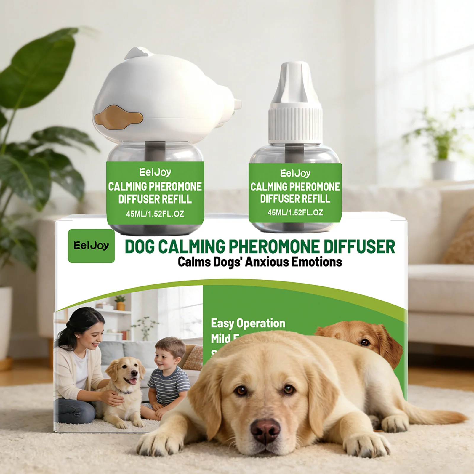 Diffuseur apaisant pour animaux de compagnie, sans huile essentielle, sûr, pour chiens anxieux, favo