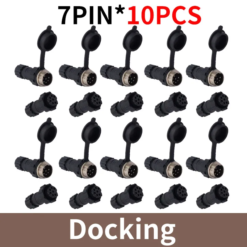 10pcs GX16 connector M16 waterproof docking back nut male&female