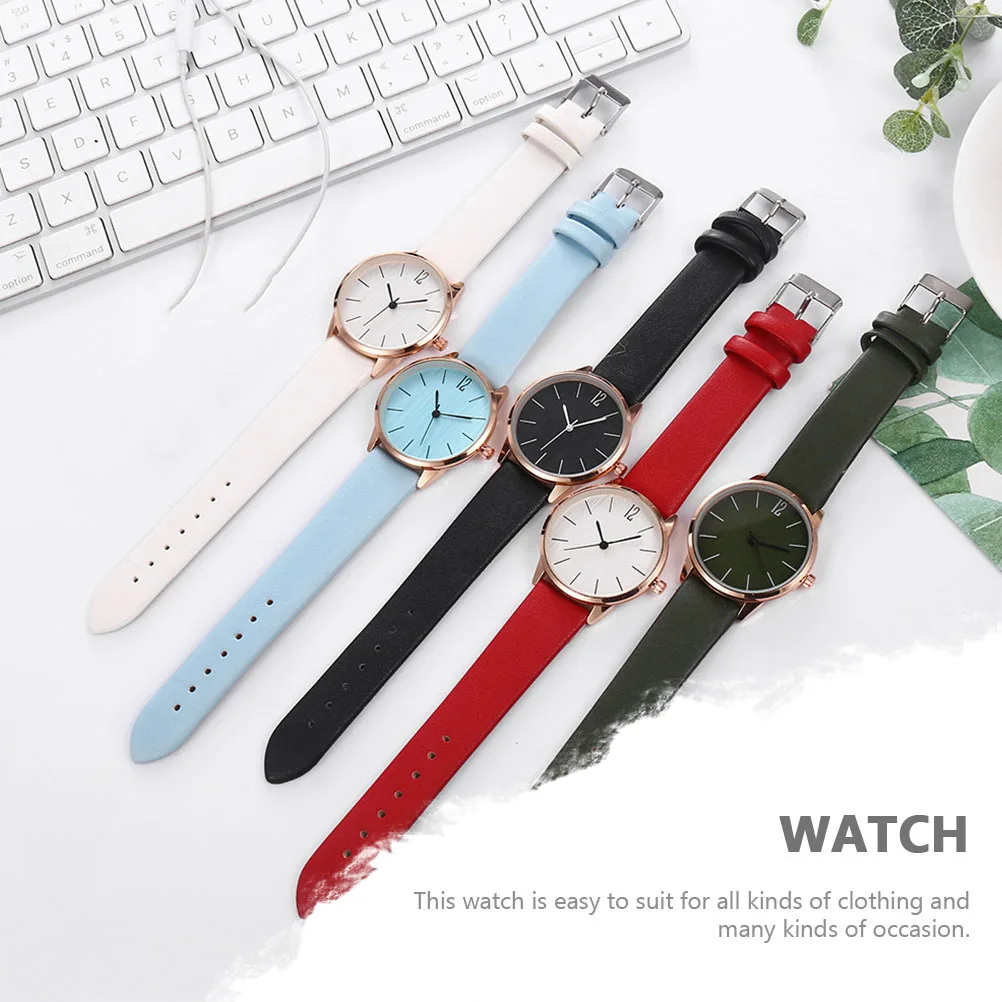 ساعات كوارتز نسائية ذكية أنثى معصم أحمر للسيدات للممرضة غير الرسمية