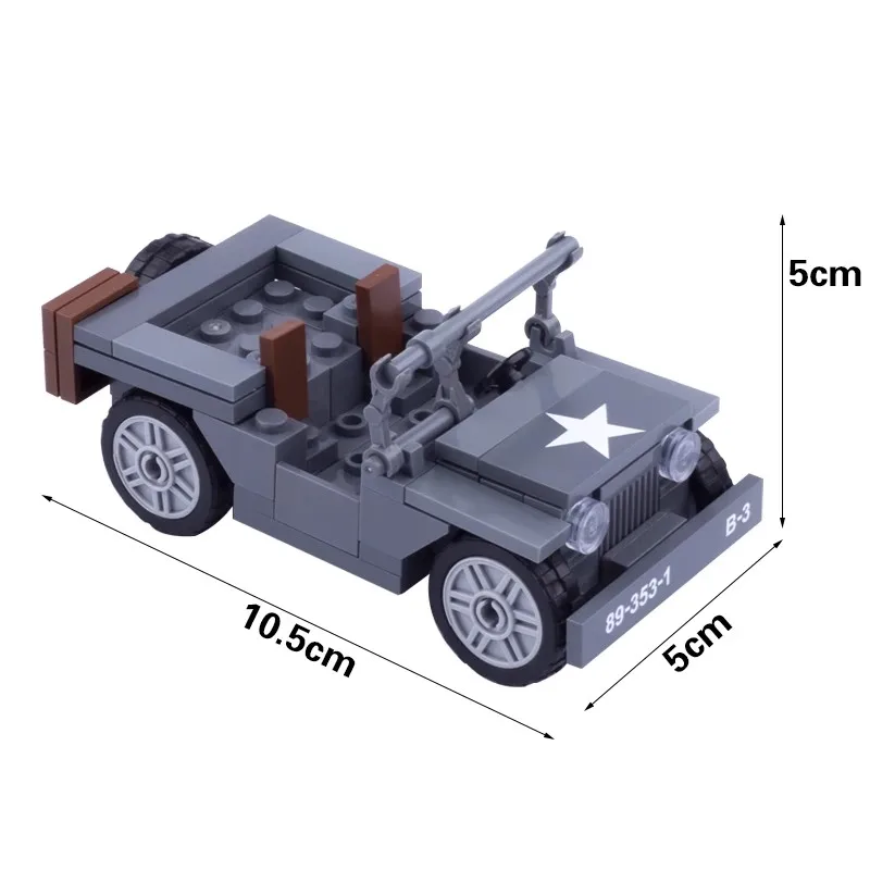 Jeep MOC Blocos de Construção para Crianças, Brinquedo De Montagem De Modelo Militar, Landing Craft Carrying, WWII, EUA, LCM3, Birthday Gift, LCM3