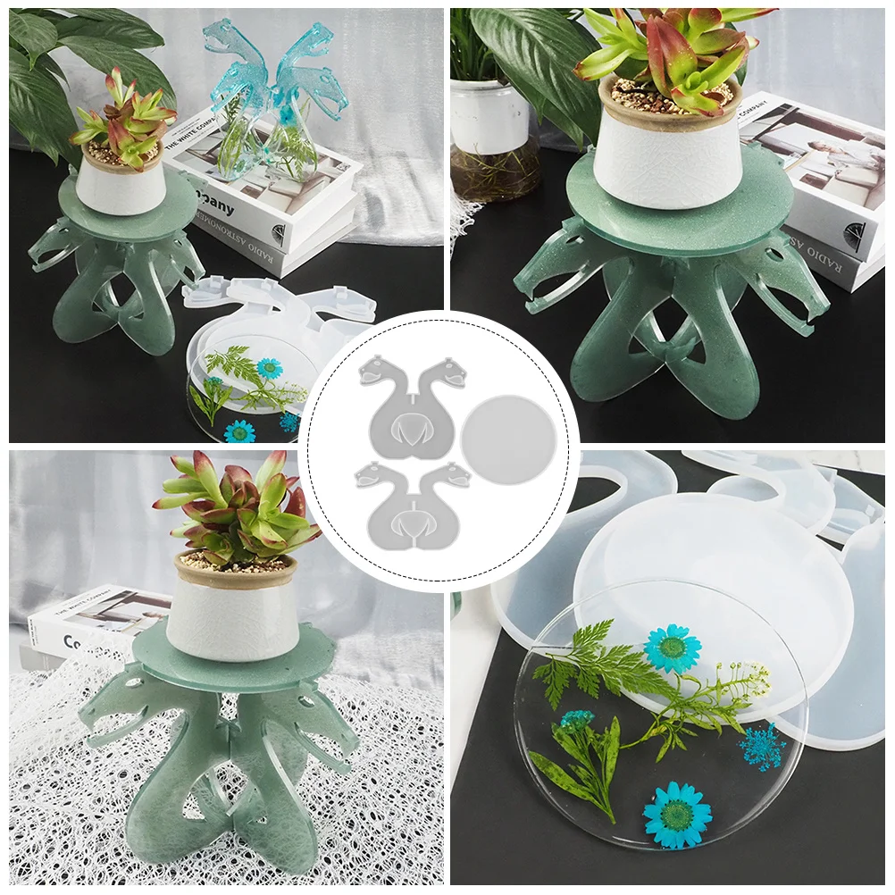 Snake-Shaped Flower Pot Rack Mold Silicone DIY Crystal Epoxy Casting Easy Demould Clean Add Pigments Glitter Powder Unique